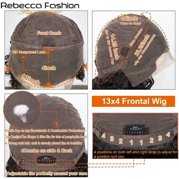 Rebecca 13x4 HD Lace Frontal Straight Hair Clearance Wig Transparen Lace Front